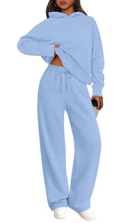 PRETTYGARDEN Women's 2 Piece Outfits Fall Sweatsuits Oversized Hoodies Wide Leg Sweatpants Tracksuits Lounge Matching Sets PRETTYGARDEN