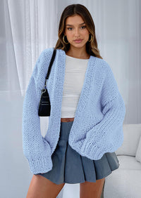 PRETTYGARDEN Cardigan Sweaters for Women Trendy Fall Fashion Long Sleeve Chunky Knit Cardigans Winter Clothing Outfits