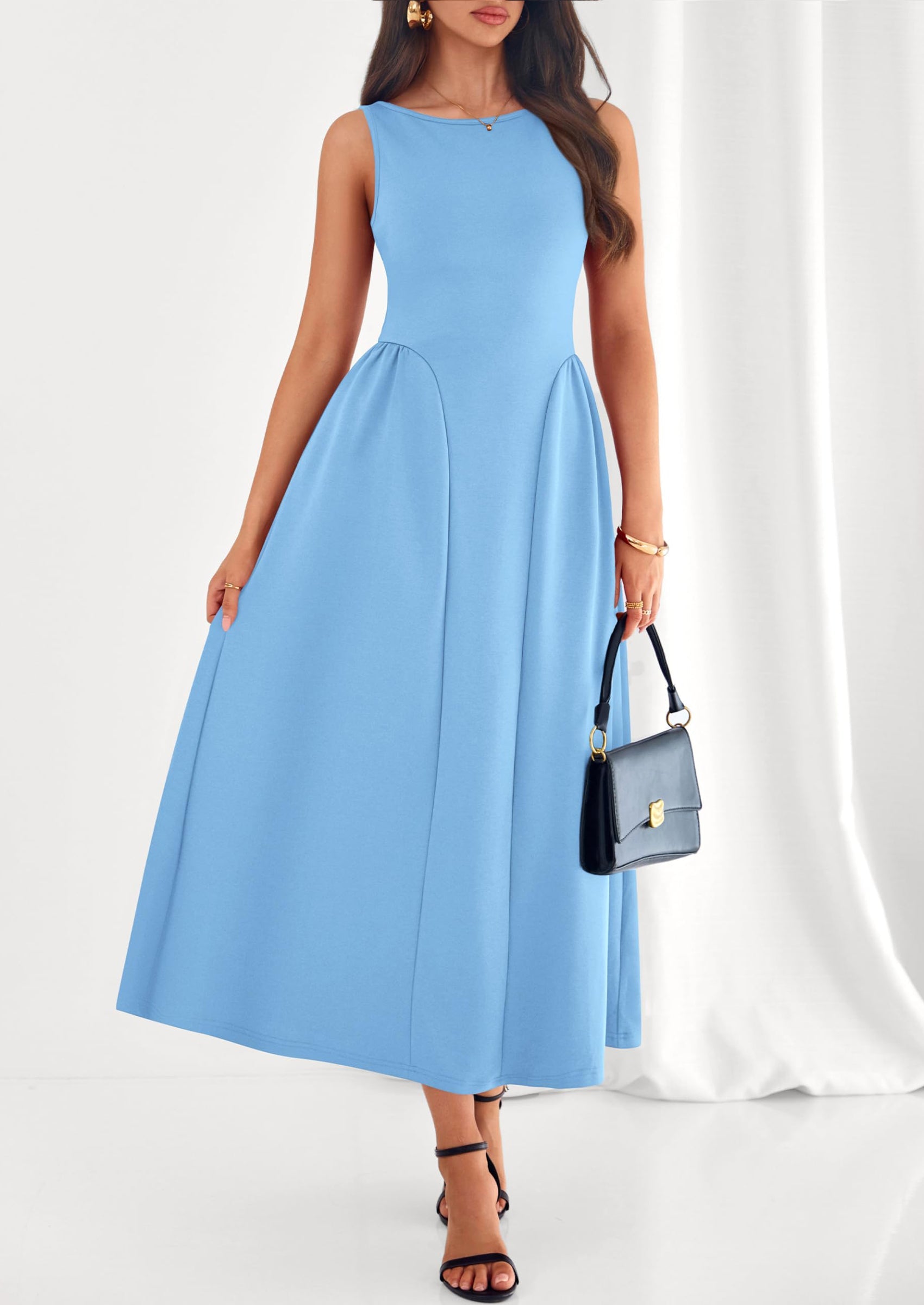 PRETTYGARDEN Summer Sleeveless Maxi Dresses for Women Elegant Classy A PRETTYGARDEN Summer Sleeveless Maxi Dresses for Women Elegant Classy A