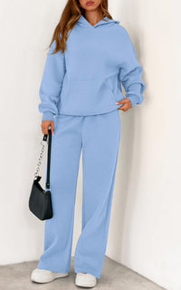 PRETTYGARDEN Women's 2 Piece Outfits Fall Sweatsuits Oversized Hoodies Wide Leg Sweatpants Tracksuits Lounge Matching Sets PRETTYGARDEN