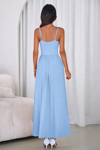 PRETTYGARDEN Womens Spaghetti Strap Maxi Dresses Sleeveless Summer Dress Long Casual Knit Flowy Beach Sundresses with Pockets PRETTYGARDEN