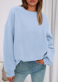 PRETTYGARDEN Sweatshirts for Women Oversized Crewneck Fleece Pullover Long Sleeve Tops Comfy Fall Winter Fashion Outfits