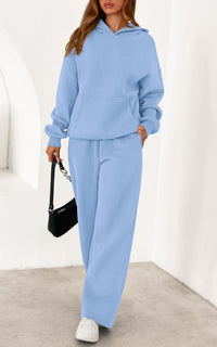 PRETTYGARDEN Women's 2 Piece Outfits Fall Sweatsuits Oversized Hoodies Wide Leg Sweatpants Tracksuits Lounge Matching Sets PRETTYGARDEN