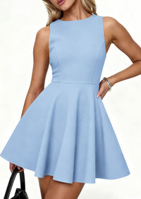 PRETTYGARDEN A Line Dresses for Women Elegant Classy Sleeveless Summer Short Tank Cocktail Party Spring Mini Dress PRETTYGARDEN