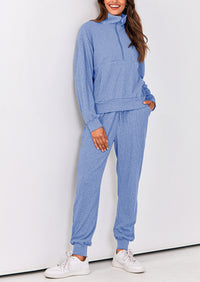 PRETTYGARDEN Women's Fall 2 Piece Lounge Sets Zip Up Sweatshirt Jogger Pants Sweat Track Suits Travel Outfit Winter Clothing