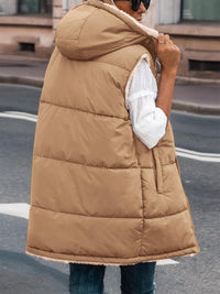 PRETTYGARDEN Womens Fall Reversible Vests Sleeveless Fleece Jacket Zip Up Hoodie Pockets Long Warm Winter Coat Outerwear