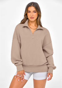 PRETTYGARDEN Womens Half Zip Oversized Sweatshirts Fleece Hoodies Trendy Long Sleeve Pullover Tops Y2k Spring Outfits