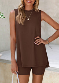 PRETTYGARDEN 2 Piece Sets for Women Summer Matching Lounge Shorts Set Resort Airport Travel Loungewear Outfits Clothing