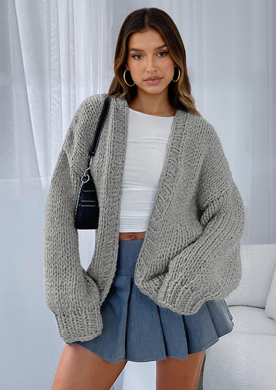 PRETTYGARDEN Cardigan Sweaters for Women Trendy Fall Fashion Long Sleeve Chunky Knit Cardigans Winter Clothing Outfits