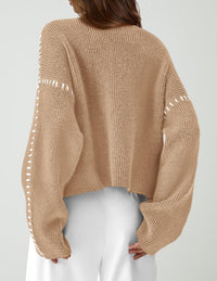 PRETTYGARDEN Women's Chunky Knit Sweaters Fall Long Sleeve Mock Neck Oversized Pullover Tops Winter Fashion Clothes