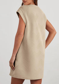 PRETTYGARDEN Women's Summer Short T Shirt Dress Cap Sleeve Crew Neck Casual Loose Basic Mini Dresses