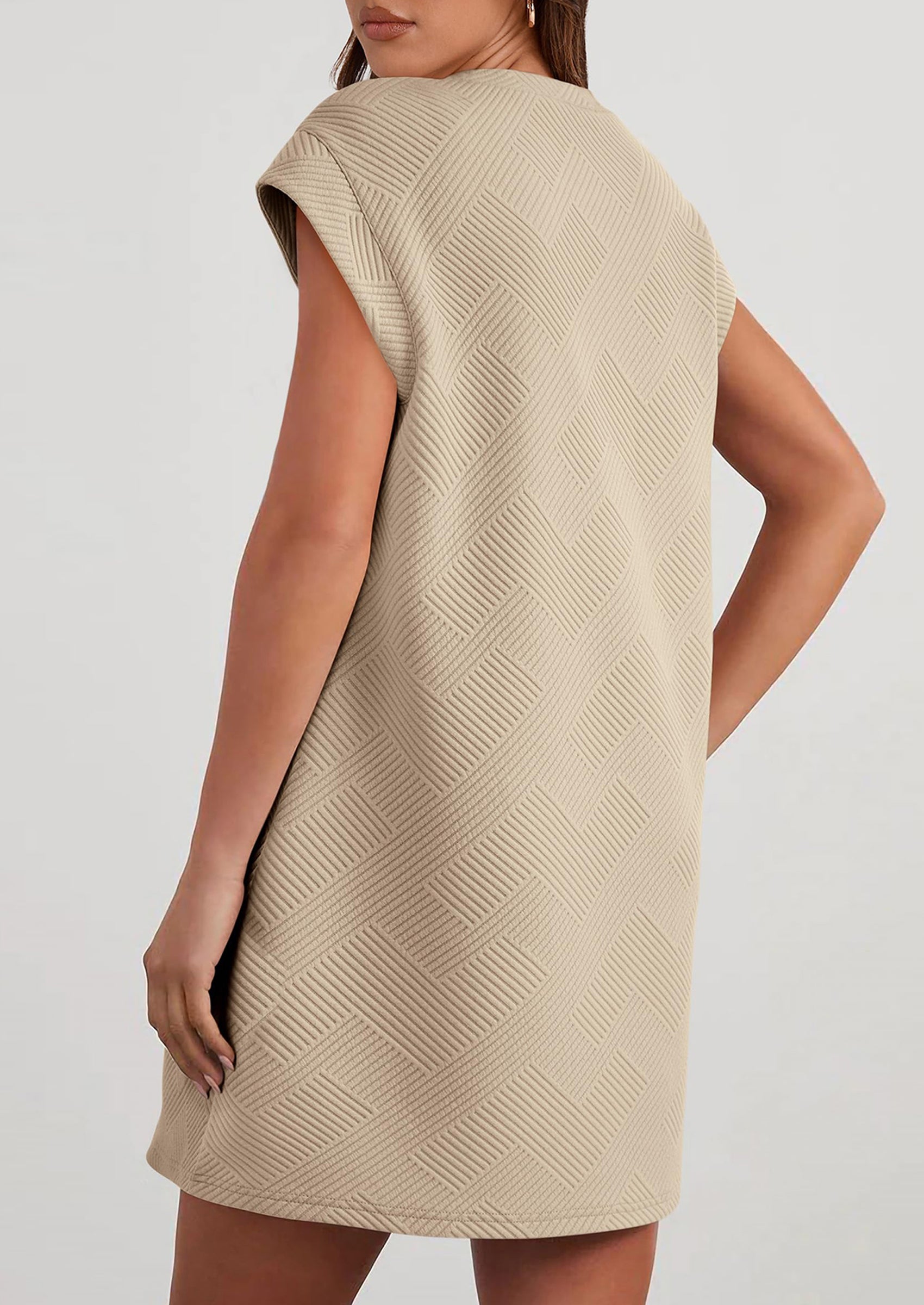 PRETTYGARDEN Women's Summer Short T Shirt Dress Cap Sleeve Crew Neck Casual Loose Basic Mini Dresses