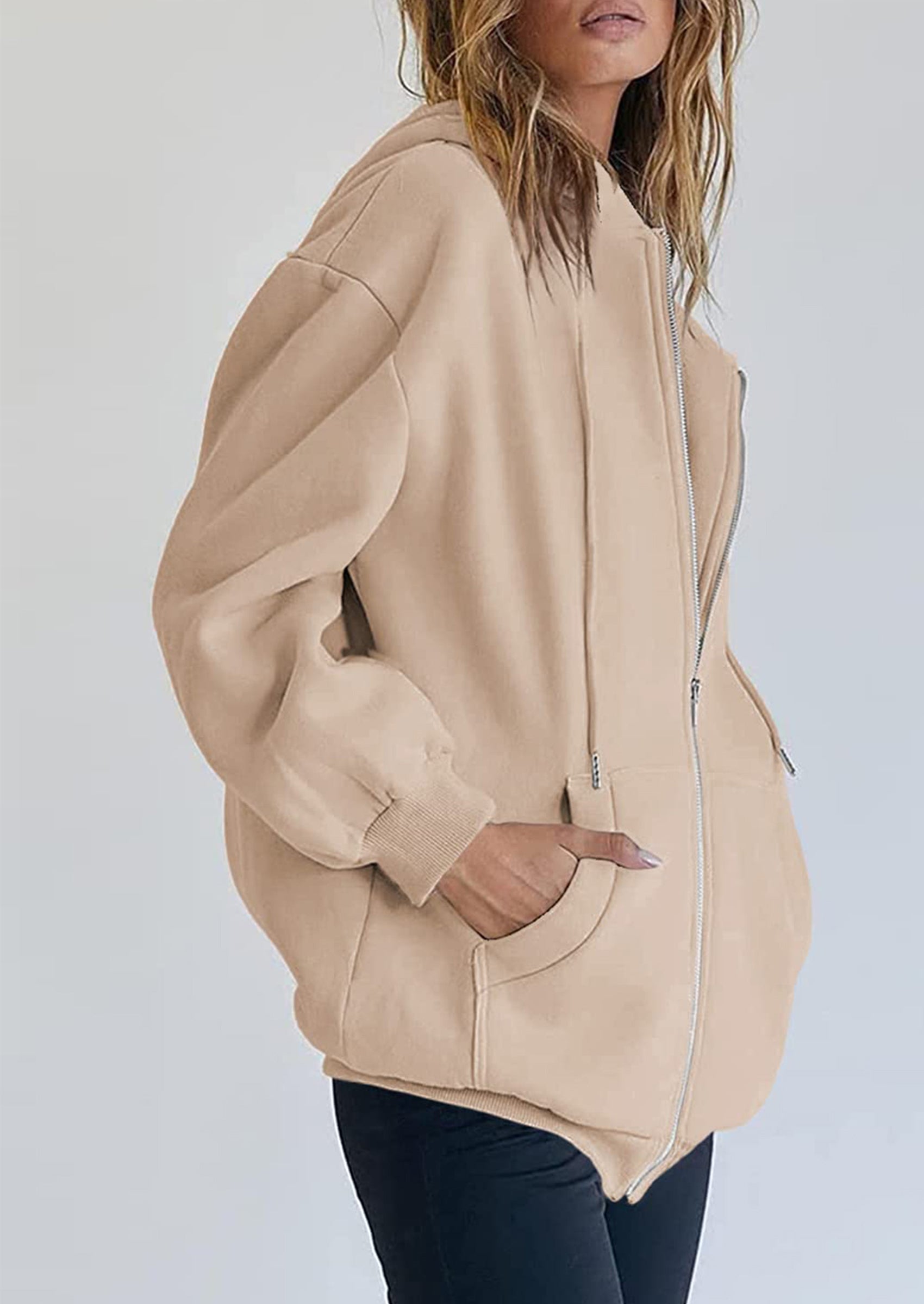 PRETTYGARDEN Women's Zip Up Y2K Hoodies Casual Long Sleeve Sweatshirts Fall Spring Track Jackets with Pockets