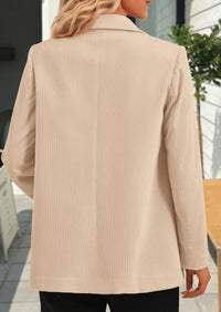 PRETTYGARDEN Women's Winter Corduroy Blazers Jackets Dressy Casual Ribbed Long Sleeve Lapel Fashion Work Business Outerwear