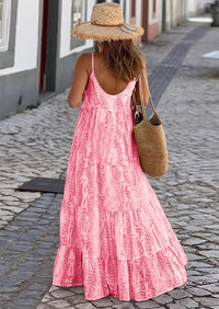 PRETTYGARDEN Women Summer Dresses Spaghetti Strap Scoop Neck Floral Maxi Dress Flowy Boho Long Sundress with Pockets