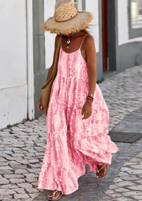 PRETTYGARDEN Women Summer Dresses Spaghetti Strap Scoop Neck Floral Maxi Dress Flowy Boho Long Sundress with Pockets