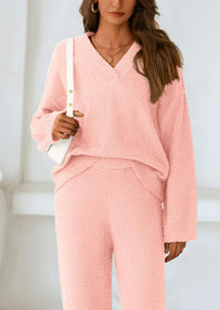 PRETTYGARDEN Lounge Sets for Women Two Piece Sweaters Pajama Set Fall Fashion Loungewear Outfits Matching Winter Clothes