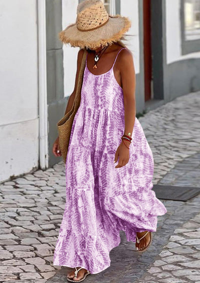 PRETTYGARDEN Women Summer Dresses Spaghetti Strap Scoop Neck Floral Maxi Dress Flowy Boho Long Sundress with Pockets