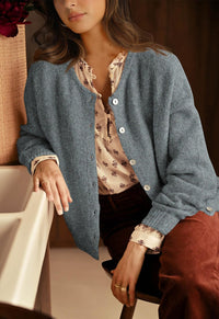 PRETTYGARDEN Long Sleeve Crewneck Button Down Womens Sweaters Fall Open Front Chunky Cardigan Sweaters for Women PRETTYGARDEN