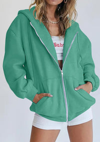 PRETTYGARDEN Women's Zip Up Y2K Hoodies Casual Long Sleeve Sweatshirts Fall Spring Track Jackets with Pockets