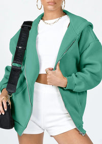 PRETTYGARDEN Women's Zip Up Y2K Hoodies Casual Long Sleeve Sweatshirts Fall Spring Track Jackets with Pockets