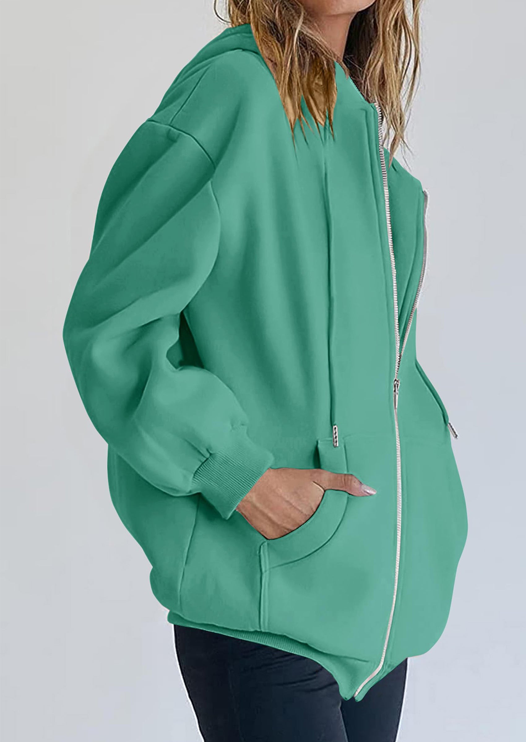 PRETTYGARDEN Women's Zip Up Y2K Hoodies Casual Long Sleeve Sweatshirts Fall Spring Track Jackets with Pockets