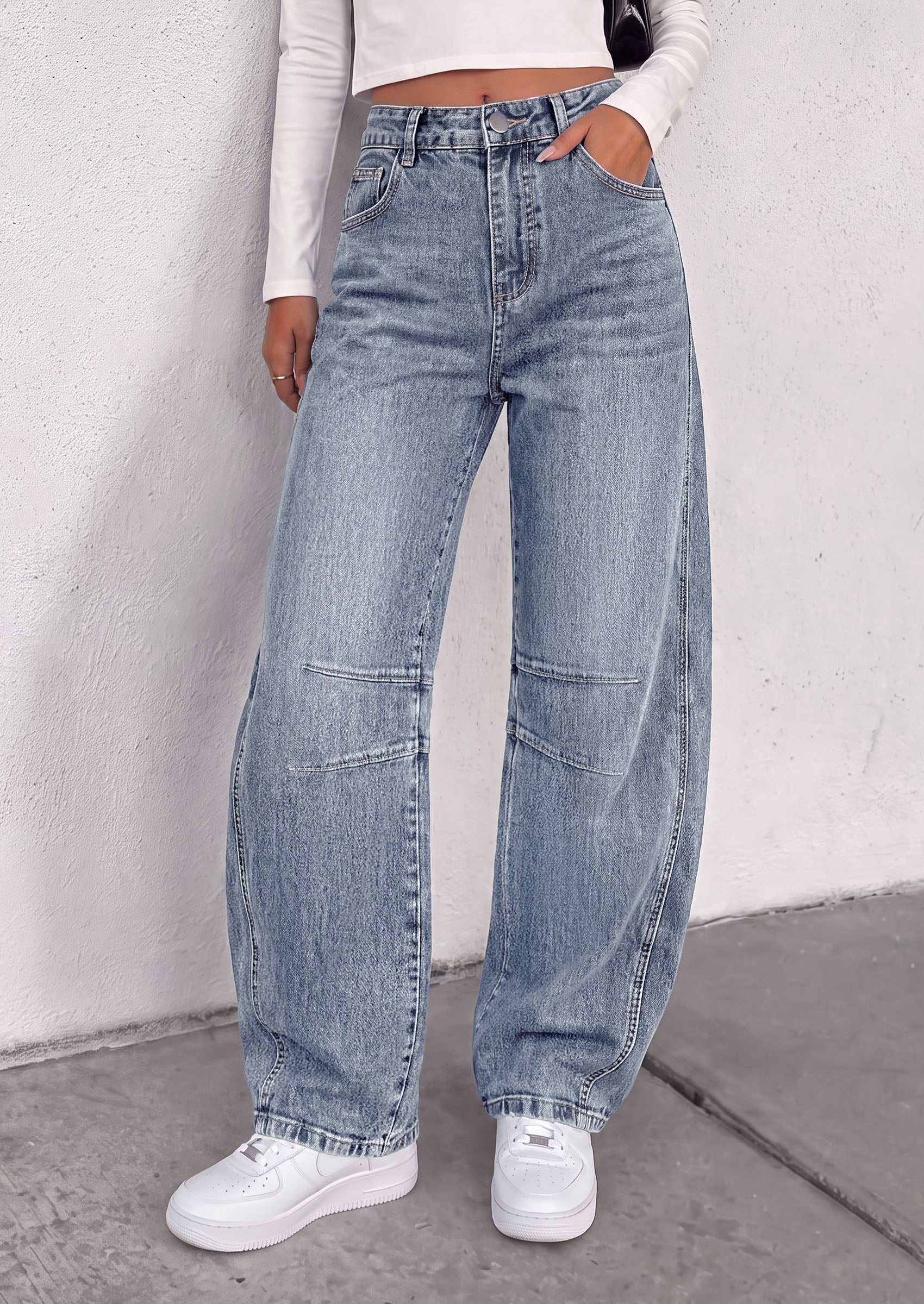PRETTYGARDEN Womens Bootcut Denim Jeans Wide Leg Pants | Stretchy, High Waisted Rise, Flare Bell Bottom, Pockets, Trendy Casual, Going Out Outfits, Fall Winter Fashion Clothing