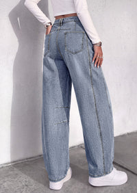 PRETTYGARDEN Womens Bootcut Denim Jeans Wide Leg Pants | Stretchy, High Waisted Rise, Flare Bell Bottom, Pockets, Trendy Casual, Going Out Outfits, Fall Winter Fashion Clothing