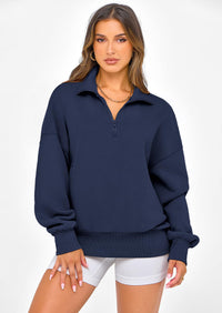 PRETTYGARDEN Womens Half Zip Oversized Sweatshirts Fleece Hoodies Trendy Long Sleeve Pullover Tops Y2k Spring Outfits