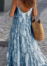 PRETTYGARDEN Women Summer Dresses Spaghetti Strap Scoop Neck Floral Maxi Dress Flowy Boho Long Sundress with Pockets