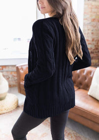 PRETTYGARDEN Women's Open Front Cardigan Sweaters Fall Fashion Button Down Cable Knit Chunky Winter Outerwear Coats