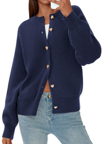 PRETTYGARDEN Cardigan Sweaters for Women Trendy Long Sleeve Open Front Button Down Jacket Fall Clothes Winter Coats