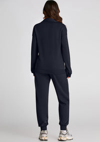 PRETTYGARDEN Long Sleeve Half Zip Sweatsuits Women 2 Piece Outfit Spring Casual Sweatshirt Sweatpants Lounge Set Tracksuit