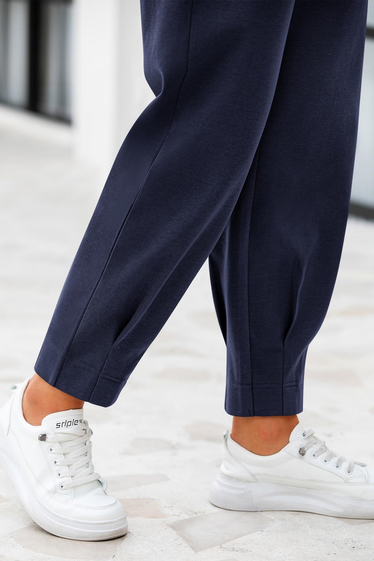 Summer High Waisted Ankle Length Trouser Slacks With Pockets