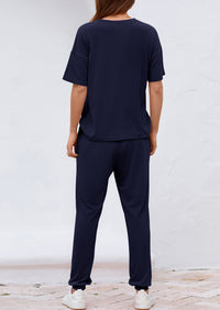 PRETTYGARDEN Women's Two Piece Lounge Sets Spring Summer Jogger Pants Vacation Outfits Travel Airplane Matching Clothes