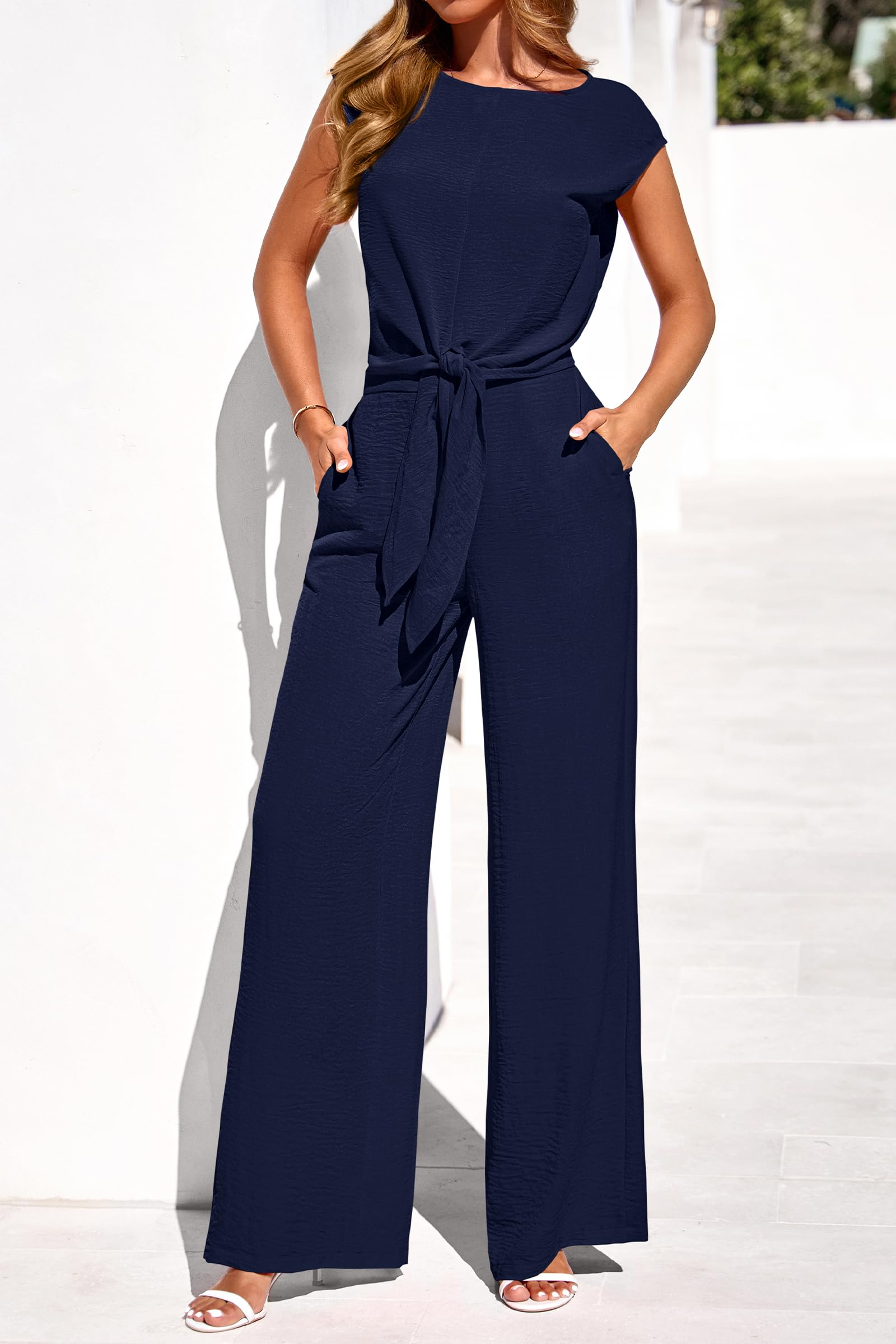 PRETTYGARDEN Women 2 Piece Lounge Sets Casual Summer Outfits Cap Sleeve Strappy Crop Tops Wide Leg Pant Tracksuit PRETTYGARDEN