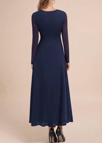 PRETTYGARDEN Women's Flowy Maxi Mesh Fall Cocktail Wedding Guest Dresses