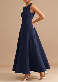 PRETTYGARDEN Women's Summer Tank Maxi Dress Spring Sleeveless Swing A Line Long Flowy Elegant Cocktail Dresses Pockets PRETTYGARDEN