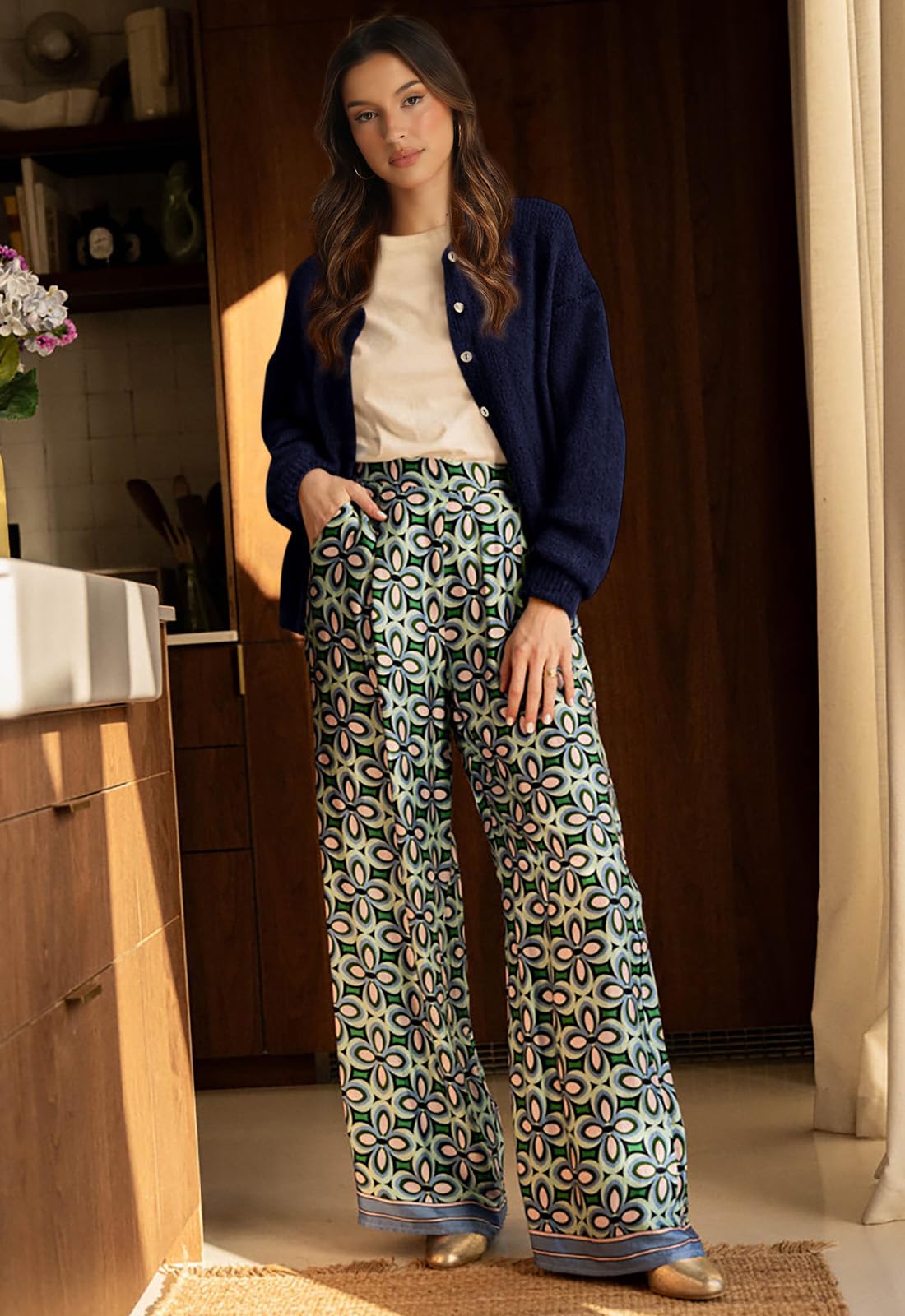 PRETTYGARDEN Long Sleeve Crewneck Button Down Womens Sweaters Fall Open Front Chunky Cardigan Sweaters for Women PRETTYGARDEN