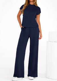 PRETTYGARDEN Womens 2 Piece Outfits Casual Cap Sleeve Lounge Set Summer Tracksuits Matching Sets Beach Fashion Travel Clothes PRETTYGARDEN