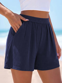 PRETTYGARDEN Flowy Summer Shorts for Women High Waisted Wide Leg Knitted Wide Leg Soft Pajama Shorts Women Vacation Outfits PRETTYGARDEN