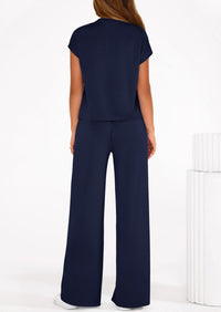 PRETTYGARDEN Womens 2 Piece Outfits Casual Cap Sleeve Lounge Set Summer Tracksuits Matching Sets Beach Fashion Travel Clothes PRETTYGARDEN