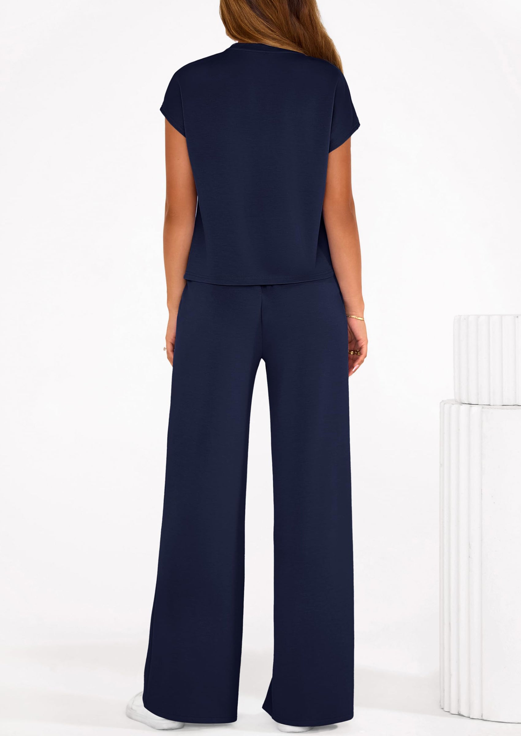 PRETTYGARDEN Womens 2 Piece Outfits Casual Cap Sleeve Lounge Set Summer Tracksuits Matching Sets Beach Fashion Travel Clothes PRETTYGARDEN