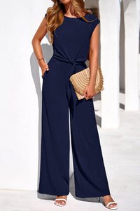 PRETTYGARDEN Women 2 Piece Lounge Sets Casual Summer Outfits Cap Sleeve Strappy Crop Tops Wide Leg Pant Tracksuit PRETTYGARDEN