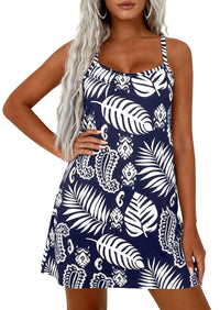 PRETTYGARDEN Women's Summer Dresses Casual Print Spaghetti Strap Sleeveless Sundress Beach Vacation Cover Ups PRETTYGARDEN