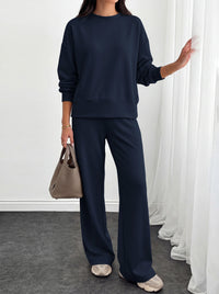 PRETTYGARDEN Womens 2 Piece Outfits Fall Sweatsuits Matching Lounge Sets  | Crewneck Long Sleeve Sweatshirt, Wide Leg Pants Sets with Pockets & Drawstring, Casual Tracksuit, Travel Airport Outfits 2026