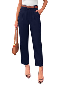 PRETTYGARDEN Womens Dress Pants Summer 2026 Work Clothes Tapered High Waisted Trousers Slacks Pockets Business Casual Outfits