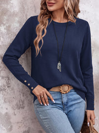 PRETTYGARDEN Womens Sweaters Long Sleeve Lightweight Knit Pullover Tops Crewneck Button Cuff Dressy Casual Fall Outfits 2026