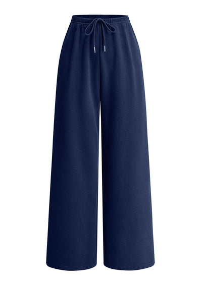 PRETTYGARDEN Womens Wide Leg Sweatpants Fleece Lounge Pants | Elastic Drawstring Waist,Baggy Jogger Yoga Sweat pants,Pockets,Fall Winter Clothes,Loose Daily Casual & Loungewear Trousers