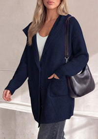 PRETTYGARDEN Women's Long Cardigans Hooded Chunky Sweaters  | Cozy Knit Jacket, Button up, Loose Fit, Pockets, Fall Coats, Trendy Casual, Going Out, Holiday Outfits, Winter Clothing